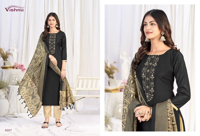 Evanka Vol 16 By Vishnu Roman Silk Dress Material 
